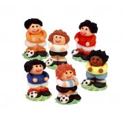 6 Figurines footballeurs en sucre