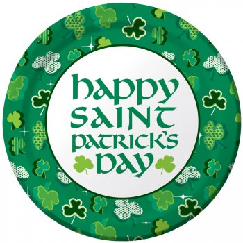 8 Assiettes Happy St Patrick 