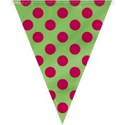 Guirlande fanions  pois Rouge/Vert