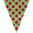 Guirlande fanions  pois Rouge/Vert