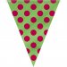 Guirlande fanions  pois Rouge/Vert. n1