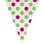 Guirlande fanions  pois Rouge/Vert