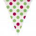 Guirlande fanions  pois Rouge/Vert. n2