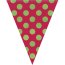 Guirlande fanions  pois Rouge/Vert