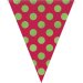 Guirlande fanions  pois Rouge/Vert. n3