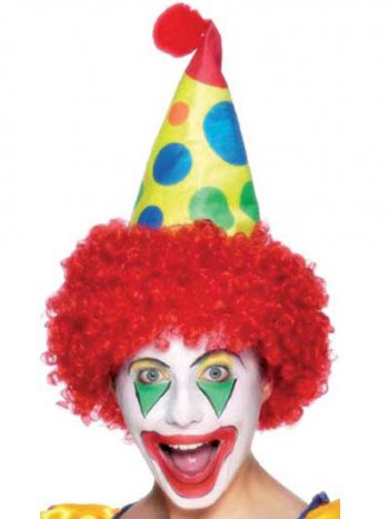 Chapeau de Clown avec cheveux 