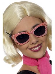 Lunettes de Soleil Roses  Pois 50's