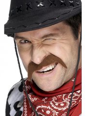 Moustache de Cowboy Châtain