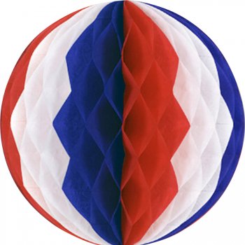 Boule Papier Tricolore 3D 