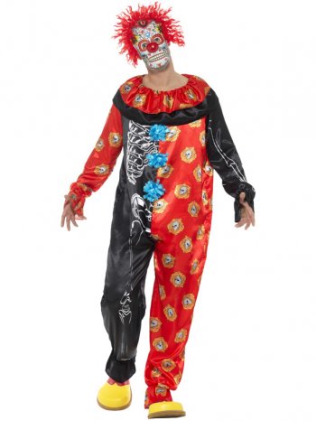 Déguisement Clown Dia De Los Muertos Luxe 
