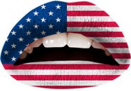 Tatouage de lèvres Américan Party