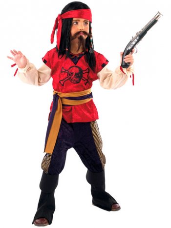 Dguisement de Pirate Rouge 5-7 ans 