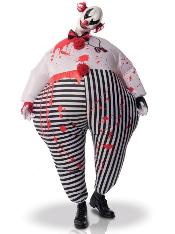 Dguisement Clown Psycho Gonflable avec Ventilo - Taille Unique 