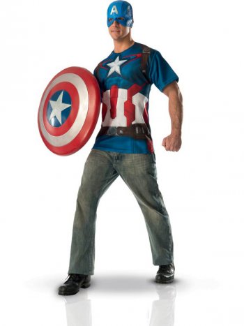 Set Tee Shirt et Masque Captain América 