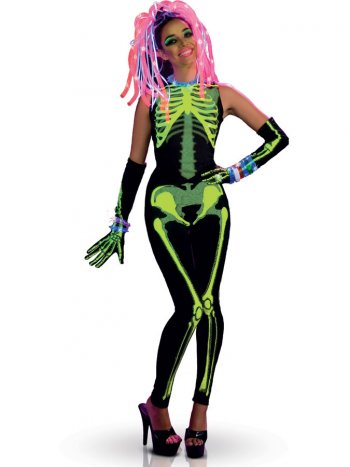 Dguisement Squelette TechnoGirl Phosphorescent 