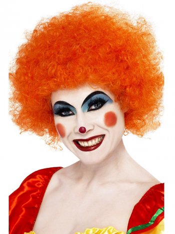 Perruque de clown orange 