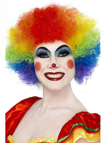 Perruque de clown multicolore 