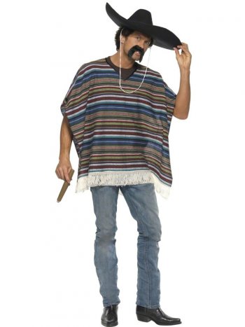 Authentique Poncho Mexicain 