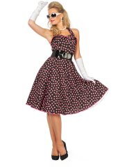 Dguisement Rock Vintage Pois Roses Taille 36