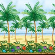 Décor mural Plage avec palmiers