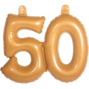 Ballon Gonflable Chiffre 50 Or