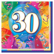 16 Serviettes 30 ans