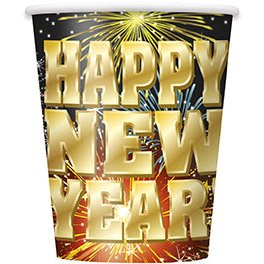 8 Gobelets Happy New Year Feu d Artifice 